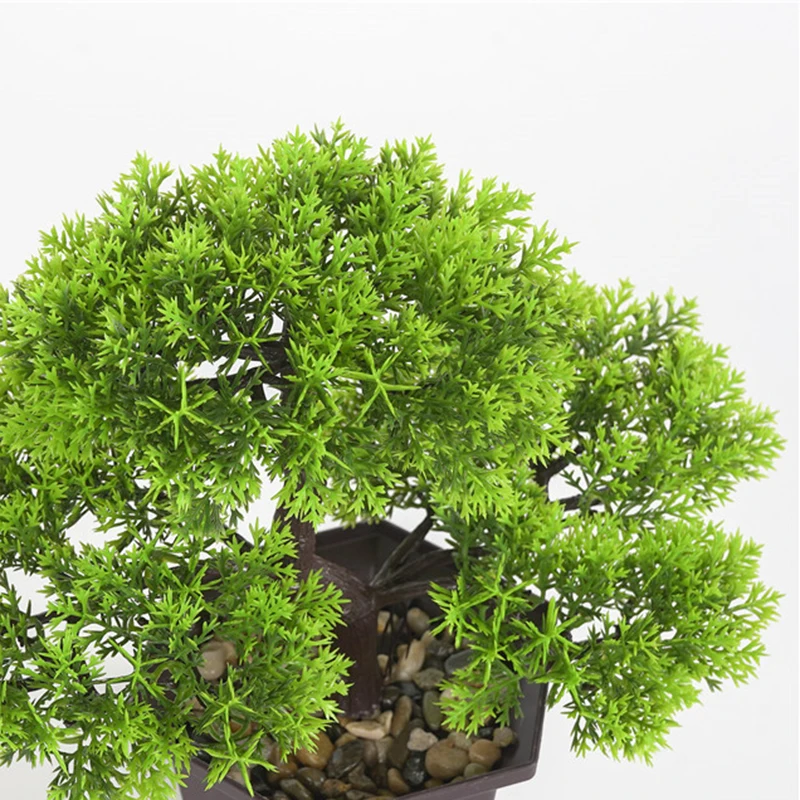 Искусственный Горшок растения бонсай-сосна маленькое искусственное дерево