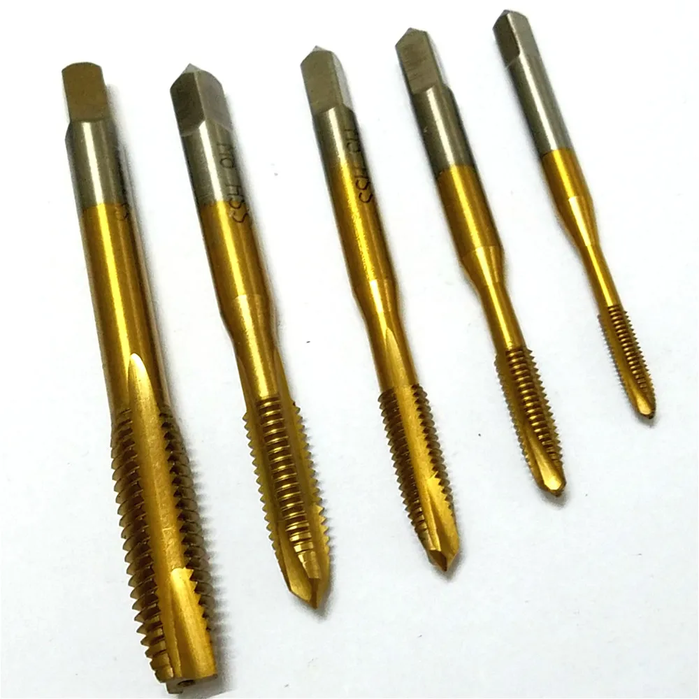 5 шт. HSS M3 M8 Титан нарезание резьбы вручную с зажимом медной проволоки отверстие