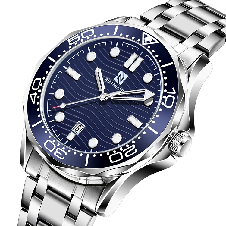 Мужские кварцевые часы Бен невирас с тремя стрелками|Кварцевые мужские часы| |