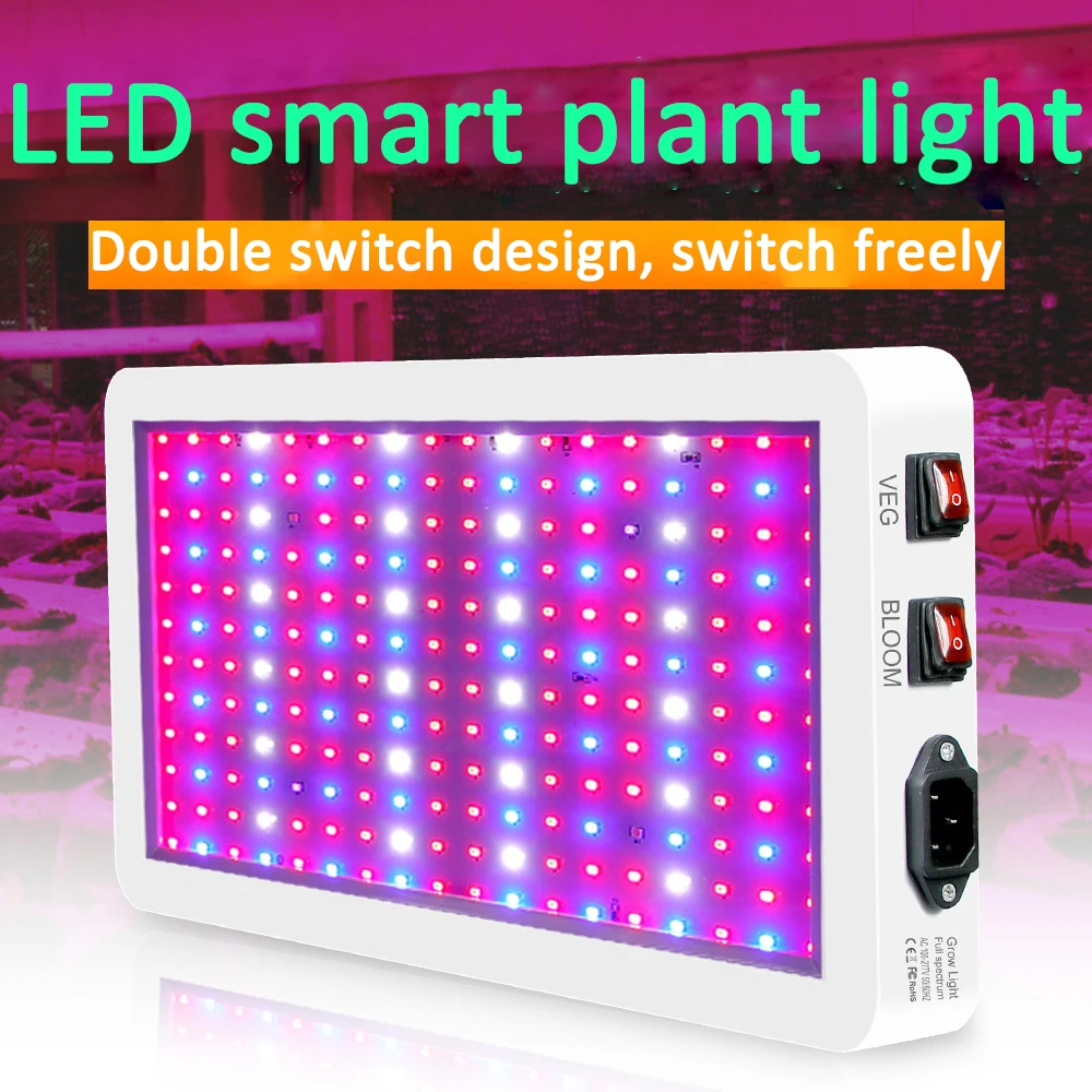 LED Grow Light Full Spectrum Waterproof Phytolamp Leds Chip Phyto Growth Lamp Indoor Plants and Flower Greenhouse Grow US UK EU