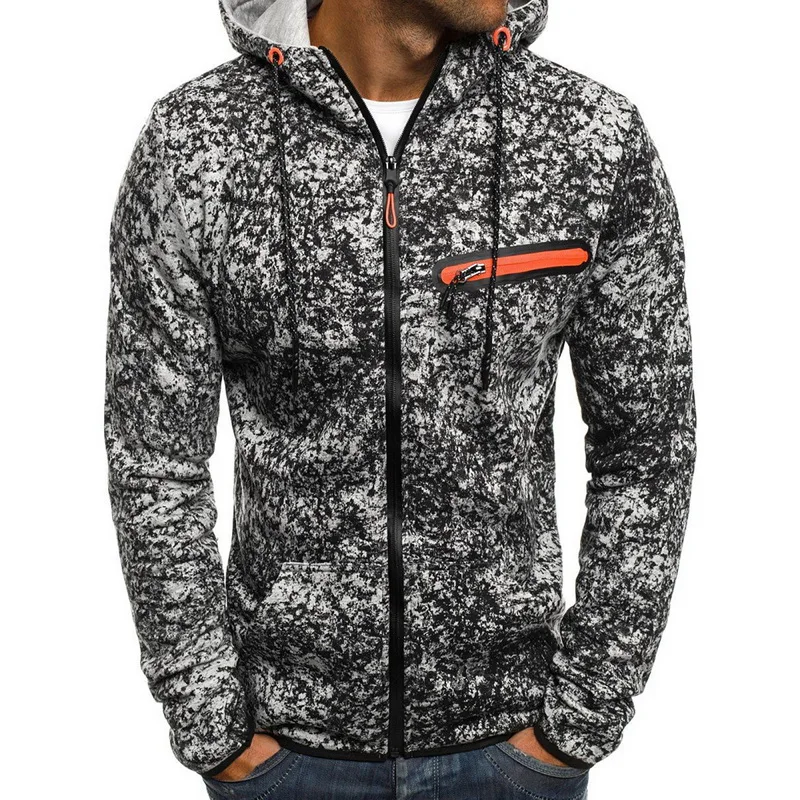 CYSINCOS Новая мужская Спортивная повседневная одежда на молнии модные жаккардовые