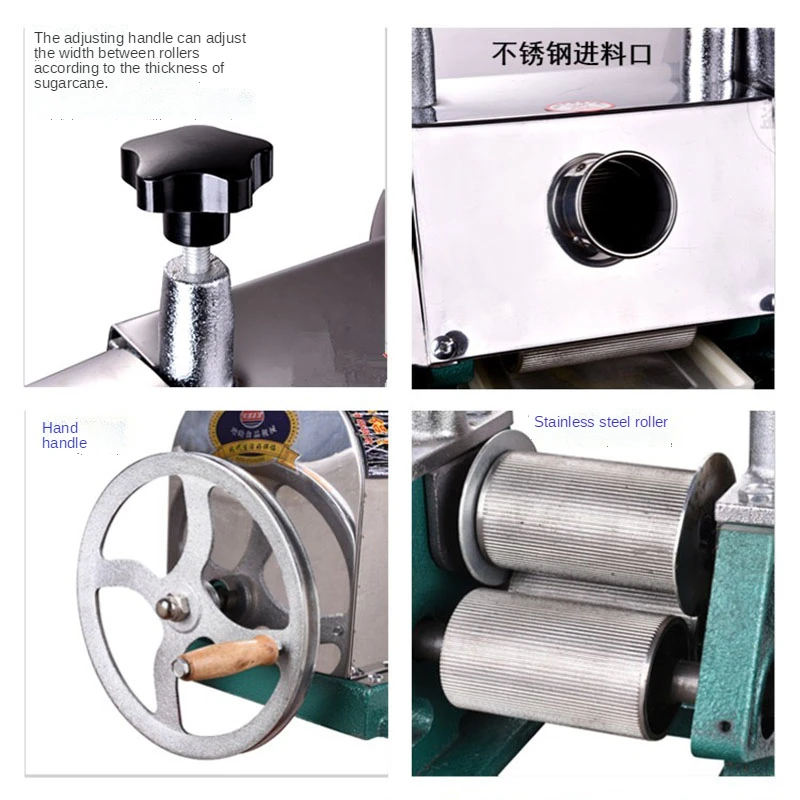 50kg/H Stainless Steel Manual Sugarcane Juicer Machine Commercial Separation Slag Juice Cane Squeezer Crusher Press NEW | Дом и сад