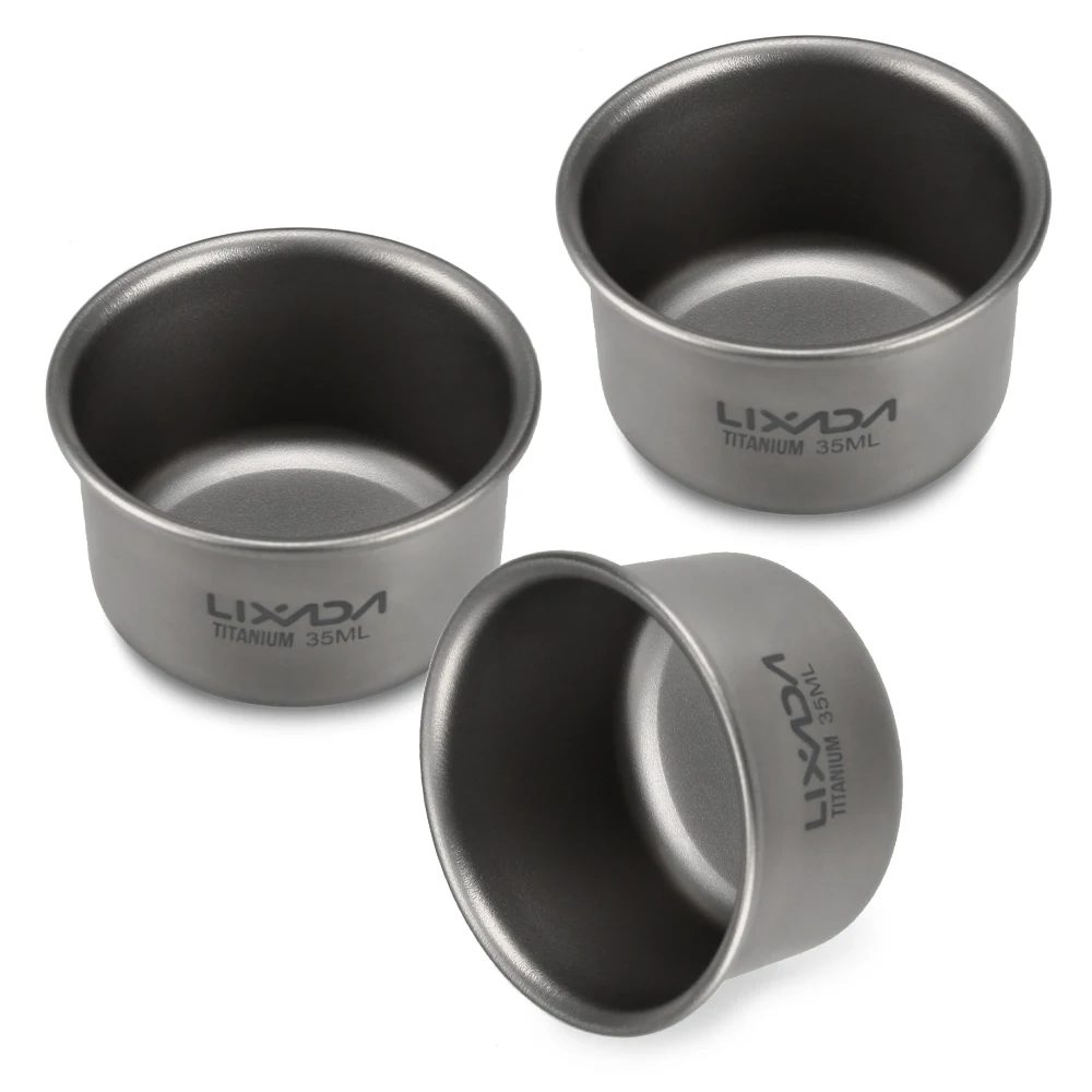 Lixada открытый Титан Чай чашки 1/2/3 шт. мини сверхлегкий посуда Офис кемпинг стол для