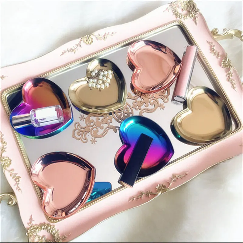 

Heart-shaped Jewelry Ring Storage Tray Holder Chain Earrings Candy Nuts Organizer Trays Home Decoration Storage Plate