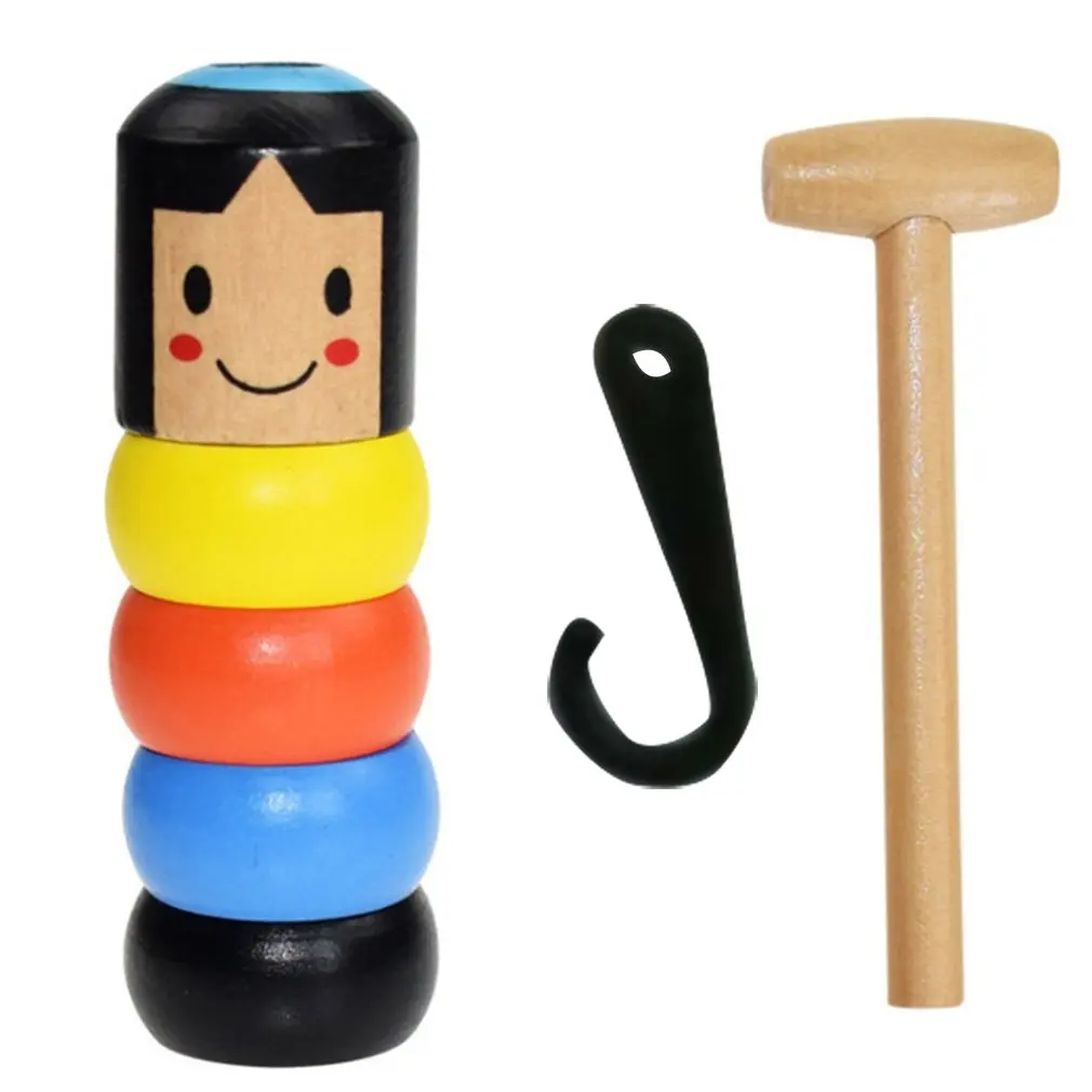 

Immovable Tumbler Magic Stubborn Wood Man Toy Funny Unbreakable Toy Magic Tricks Close-up Stage Magic Tricks Toys Magic Gifts
