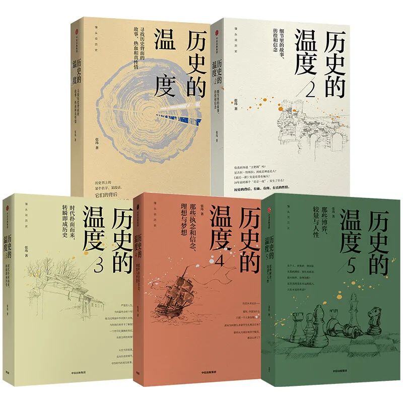 The Historical Temperature 1-5 by Zhang Wei Knowledge of Allusions General History China Literature Book | Канцтовары для офиса и