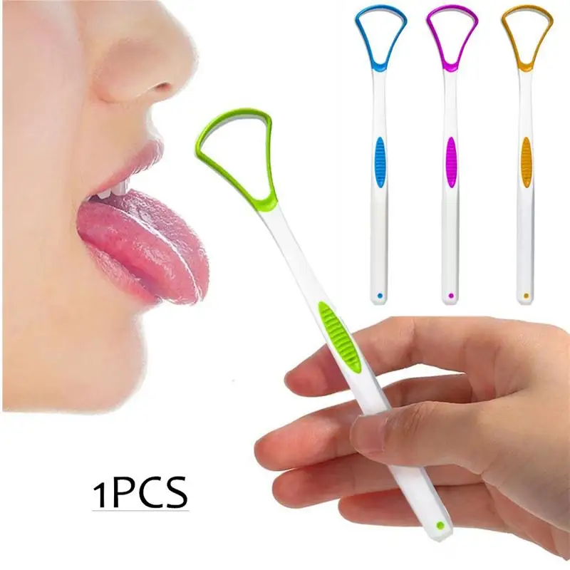 Popular New Silicone Tongue Scraper Creative Design Tongue Cleaner Scraper Keeping Mouth Fresh Care Tongue Coating Clean 1Pcs