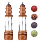 Мельница для соли и перца из дуба премиум-класса, мельница для соли и перца, гладкая керамическая мельница для специй с регулируемой Керамической сердцевиной, легкая в использовании