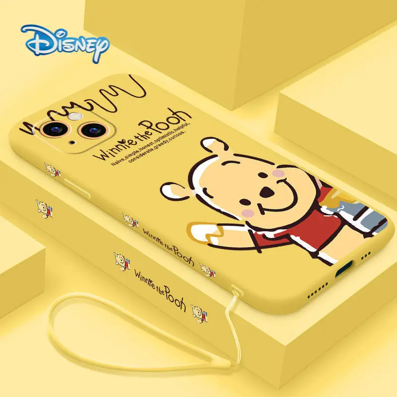 

Disney Winnie the Pooh Cartoon Phone Case for iPhone 13 13mini 1Pro Max Plus Cute Soft cases All Inclusive Phone Case Covers