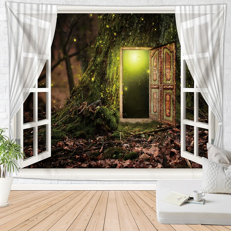 

sky mountain wall carpet tapestry window bedroom wall art wall sheet hippie tapestry wanddoek