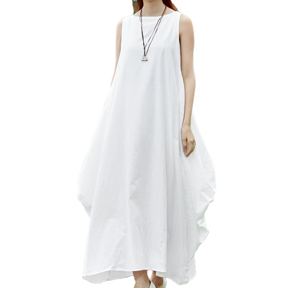 Размера плюс летнее платье для женщин 2020 элегантное пляжное свободного кроя без