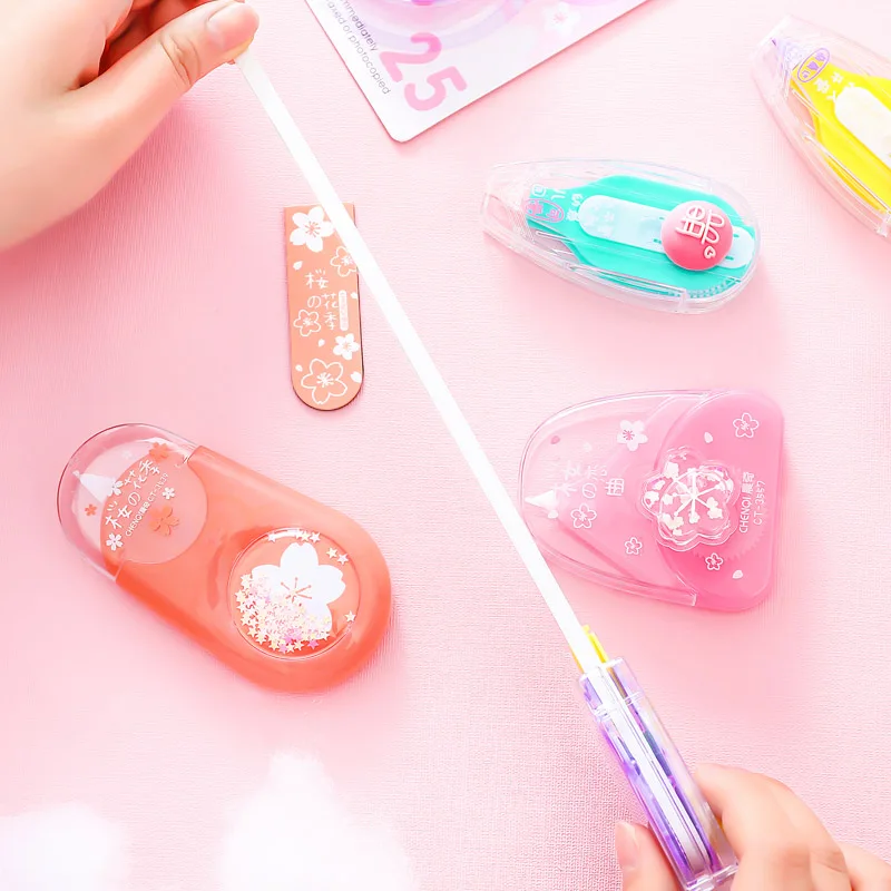 1 шт. милая Корректирующая лента Kawaii Cherry милый пластиковый корректор с буквами