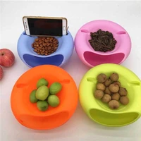 shape fruit plastic storage snack double layers lazy snack box bowl phone dropship tv with bowl holder for bowl creative plate l