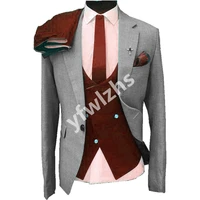 new arrival one button groomsmen notch lapel groom tuxedos men suits weddingprom best blazer jacketpantsvesttie c96