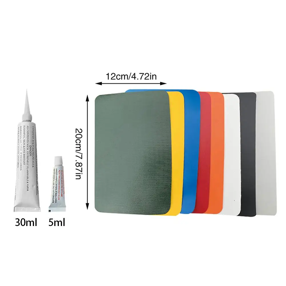 

9PCS PVC Adhesive Waterproof Sticker Patch Repair Glue Cloth Patches Tent Tape Patch Inflatable Boat Swimming Pool Accessories