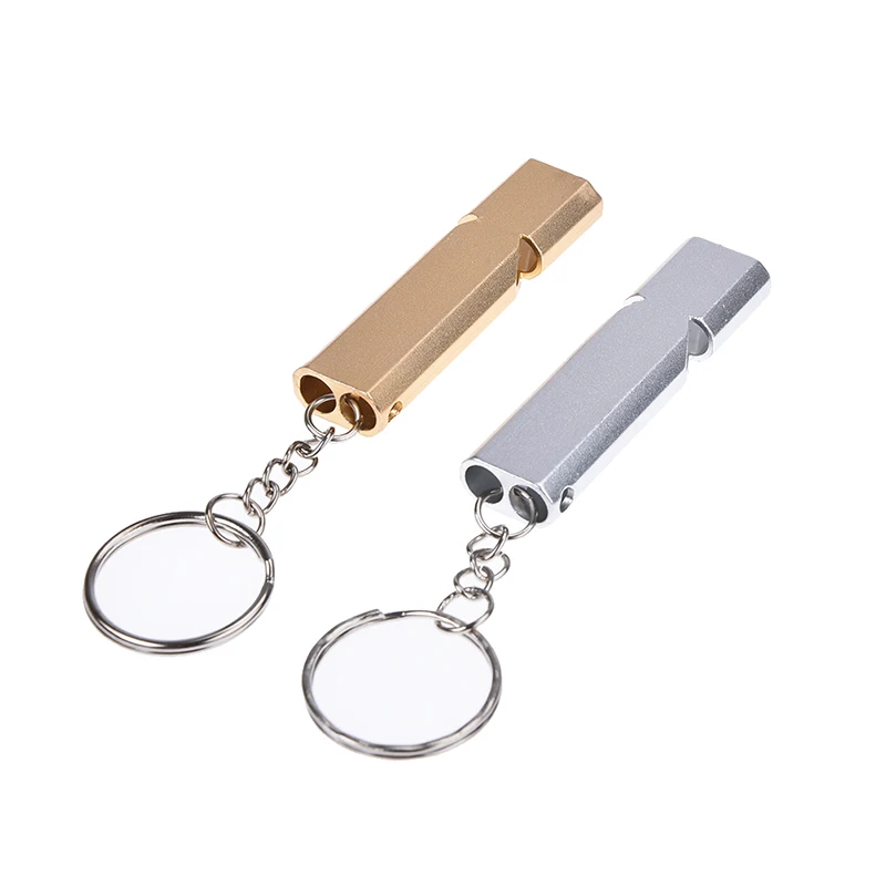 

Double-frequency Emergency Survival Whistle Keychain Camping Hiking Accessory Tool 5.6 x 1 cm Sound Volume120 db