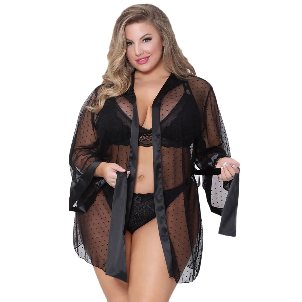 Женский перспективный халат наборы с поясом сексуальный кружевной
