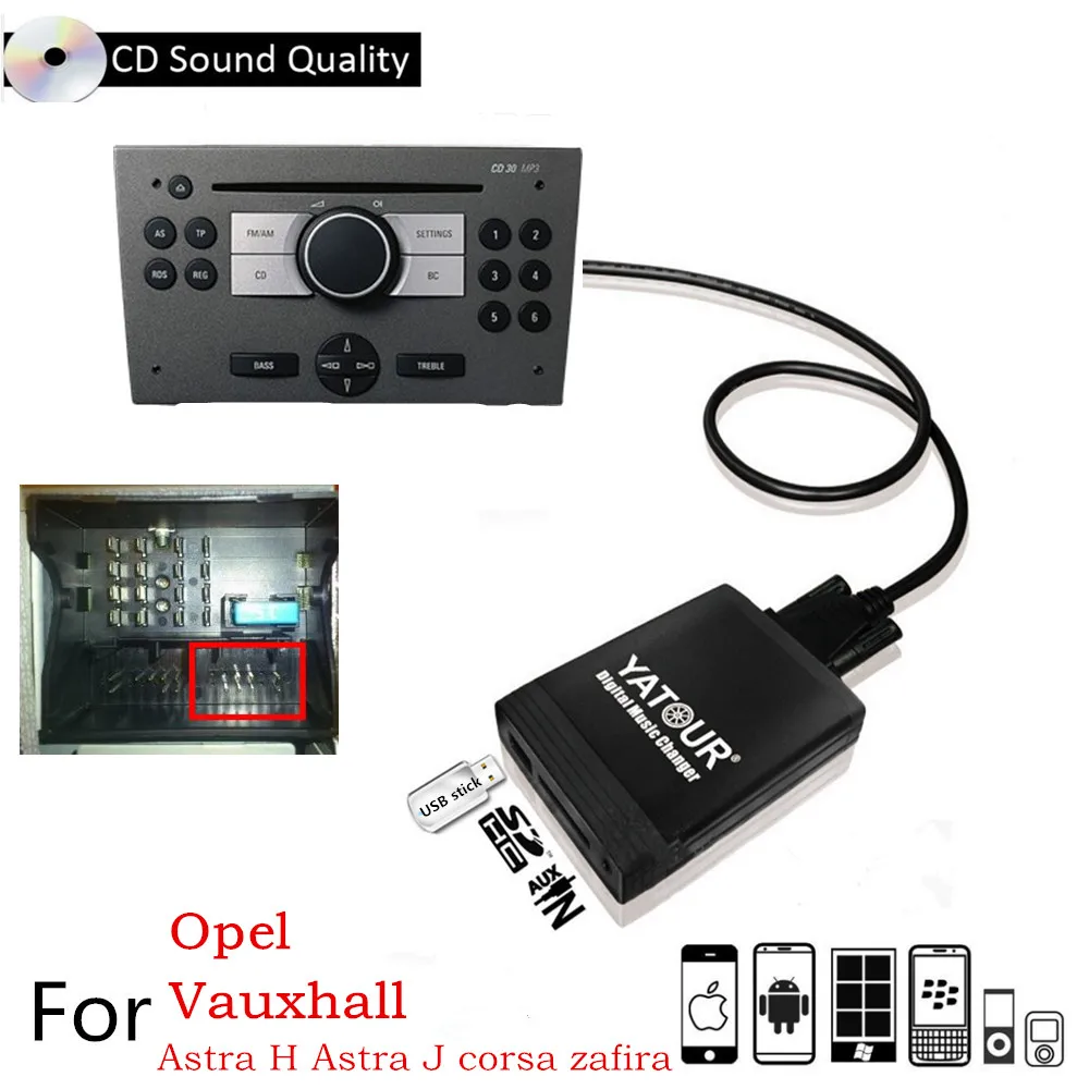 Автомобильный MP3 плеер Yatour USB SD AUX интерфейс радио цифровой адаптер смены компакт