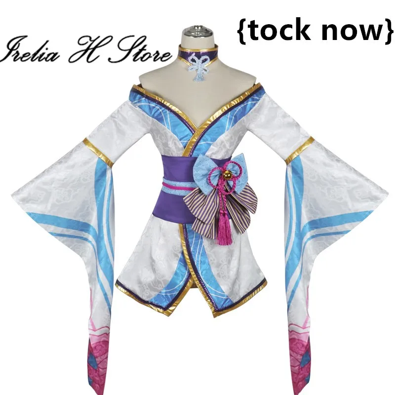 

Костюм для косплея Ари LOL Spirit Blossom Ahri, костюм для Хэллоуина с хвостовым мячом на заказ