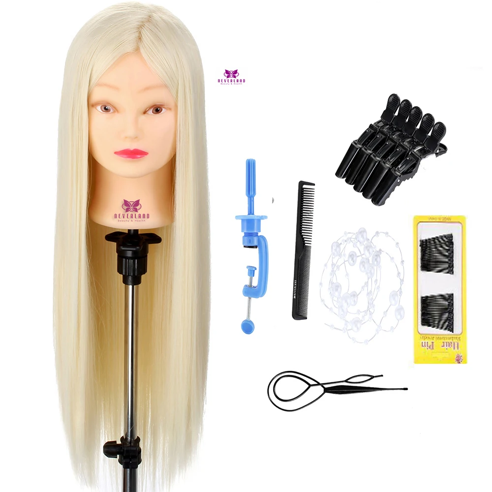 26 &quotВысокая температура волокна волос манекен головы для парикмахеров практики