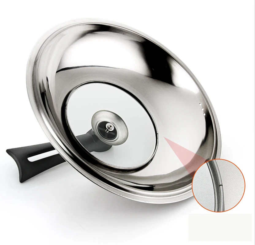 28 42 см крышка для посуды из нержавеющей стали закаленного стекла сковороды