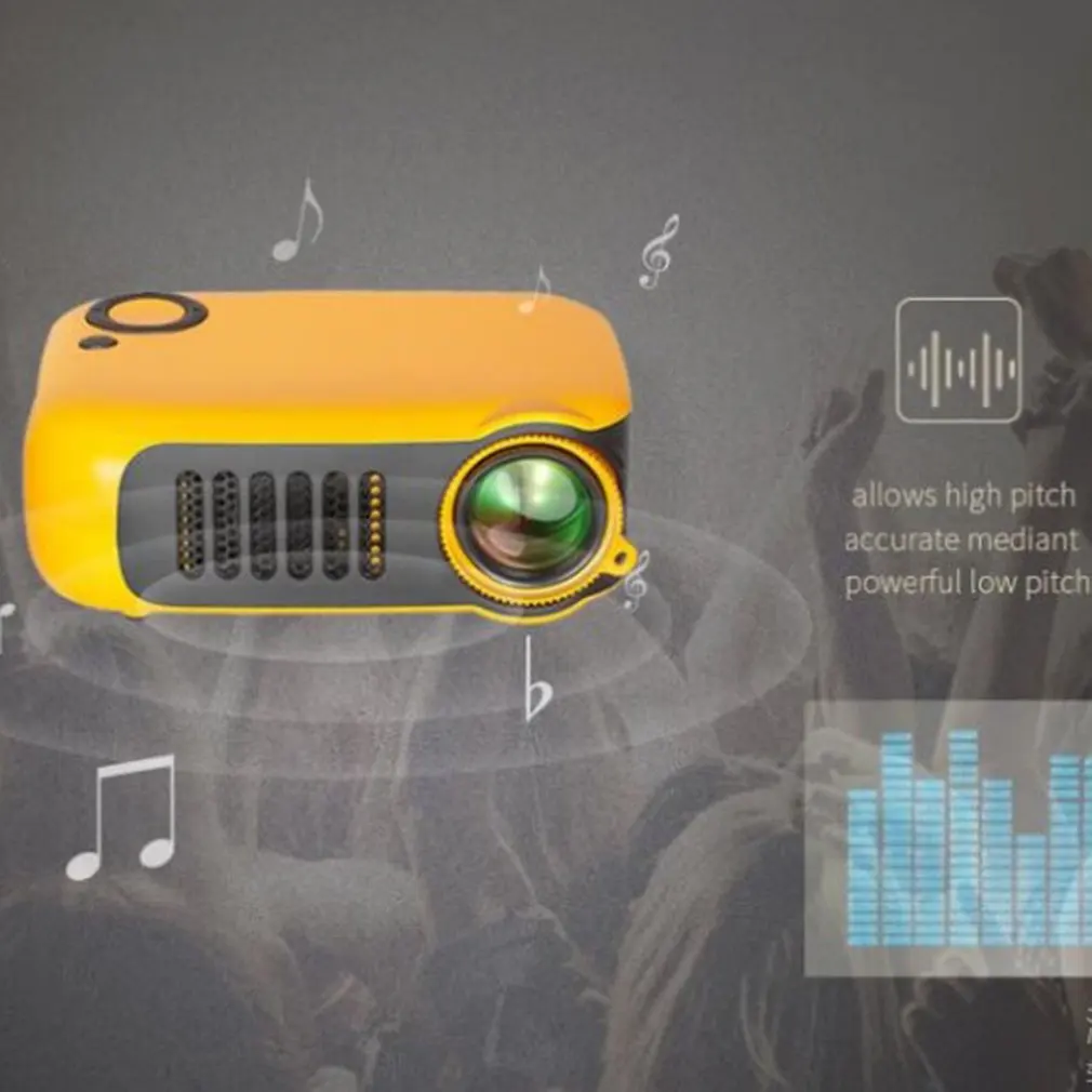 

Mini LED Pocket Projector High Definition Home Outdoor Beamer USB Movie Rechargeable Video Portable Projector