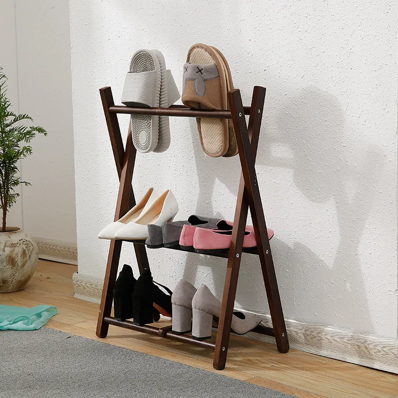 

Nordic shoe rack door slippers flat mini space home creative storage simple Japanese multi-layer small