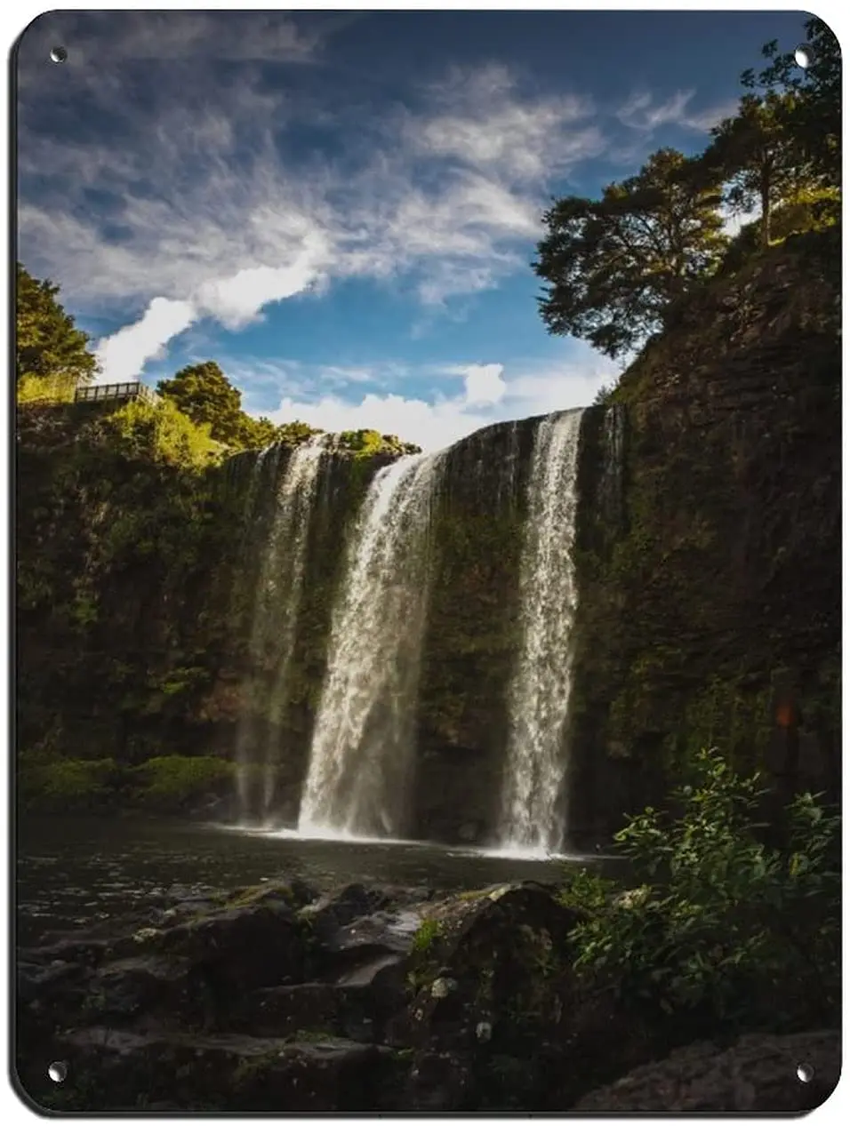 

Waterfall New Zealand Travel Poster Tin Sign Vintage Metal Pub Club Cafe bar Home Wall Art Decoration Poster Retro