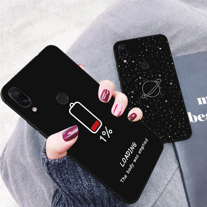 

Luxury Black Phone Case For Redmi Note 10 Pro Soft Back Silicon Soft TPU Cover For Xiaomi Redmi Note 7 8 9 s Por Max Coque Funda
