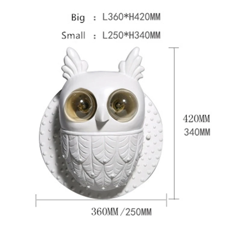 

Creative Corridor Owl Resin Wall Lamp Hotel Guest Room Bedside Light Bedroom Wall Light Bar Lamp Free Shipping Wall Mounted E27