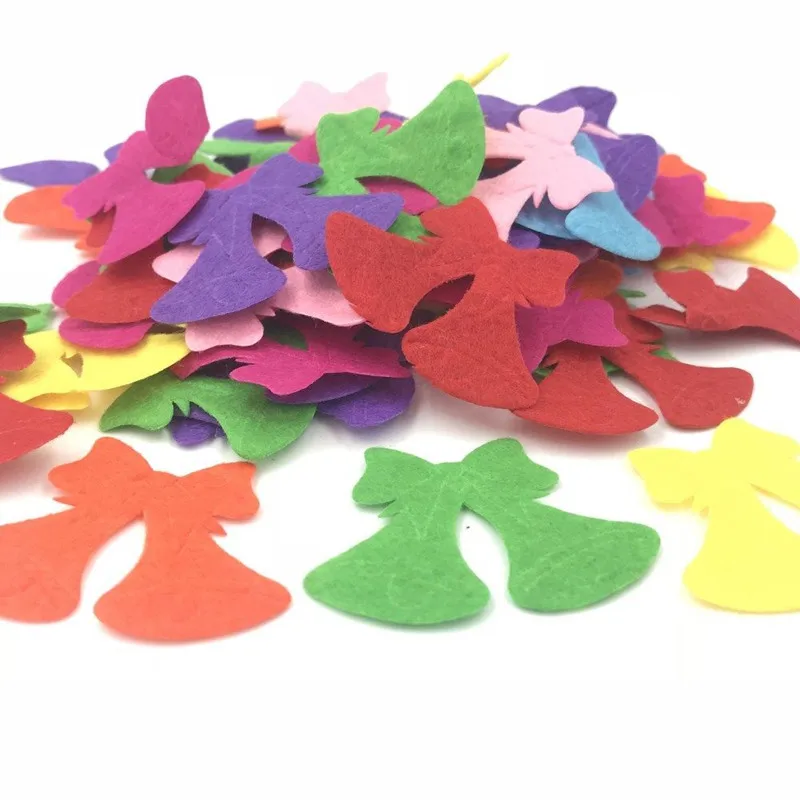 DIY 200 шт. Рождественский колокольчик войлочная аппликация смешанных цветов