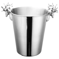 3l ice bucket stainless steel wine ice bucket wine cooler chiller bottle cooler champagne beer cold water machine ice bucket sil