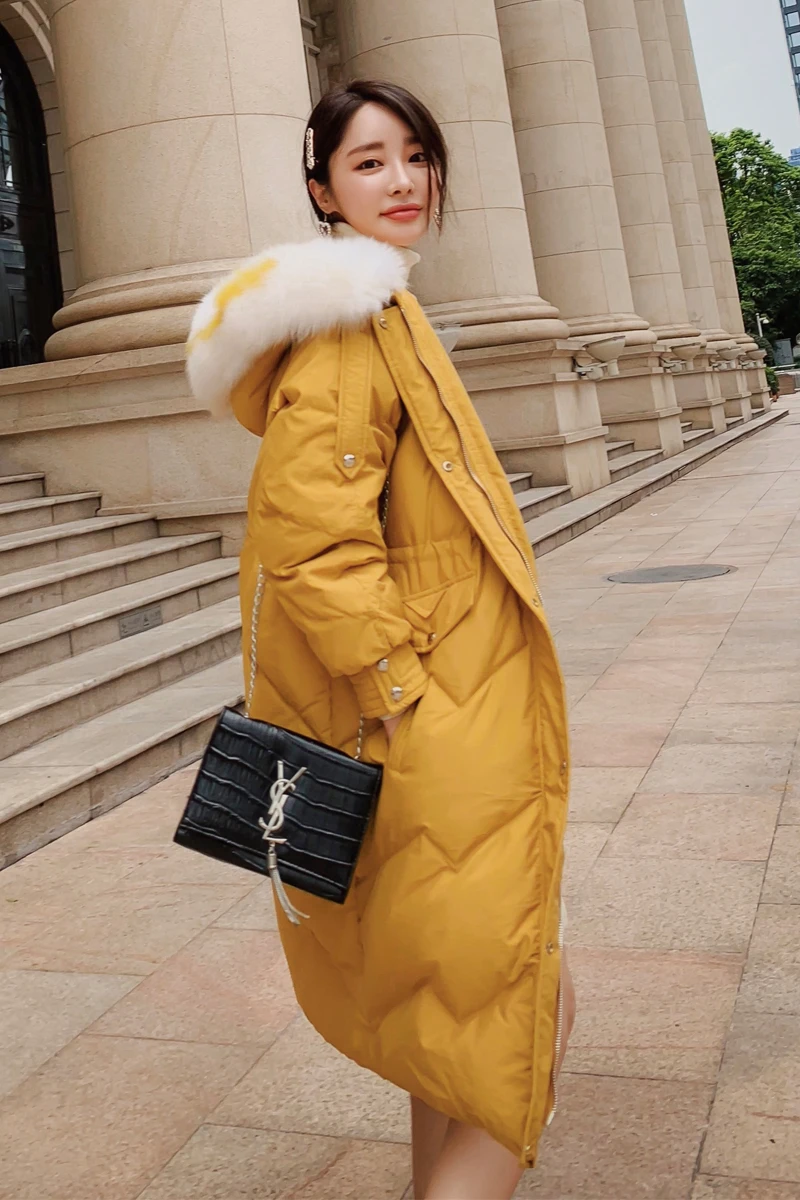 2019 новая парка женская зимняя куртка-пуховик 90% Женская куртка средней длины.