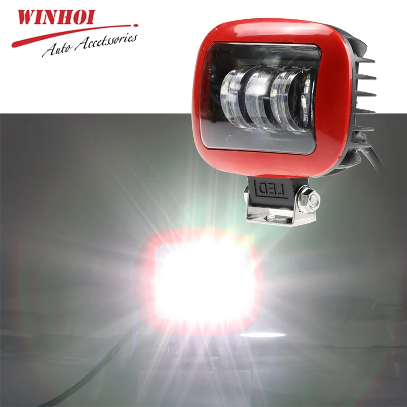 Winhoi автомобильный рабочий светильник 6D 30 Вт Светодиодный 12 в 24 6000 К Универсальный