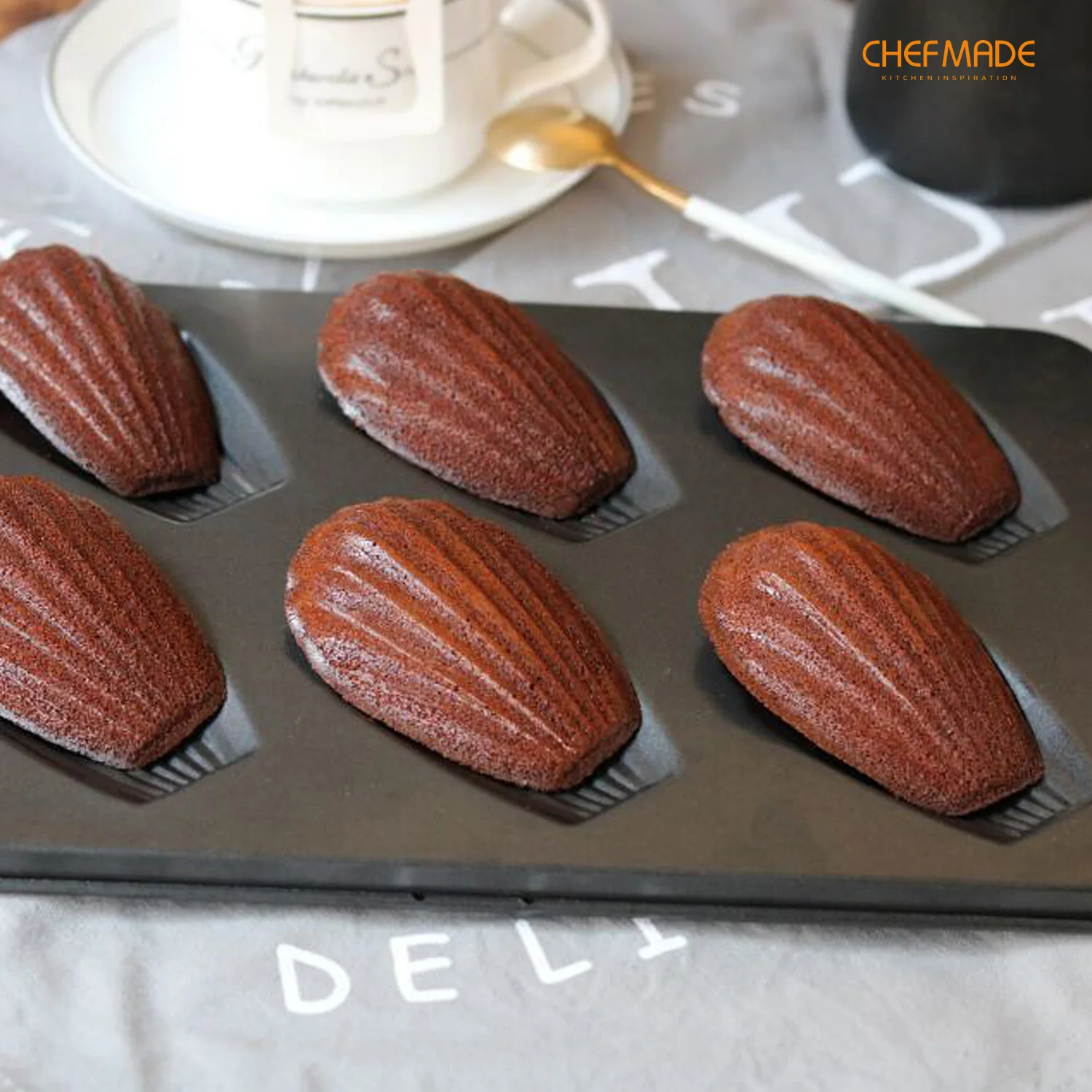 CHEFMADE Madeleine форма для торта 6 Полость антипригарный эллиптический гребешок Madeline
