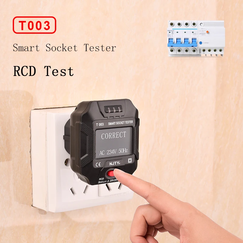 Тестовый выключатель T003 с цифровым дисплеем многофункциональный детектор