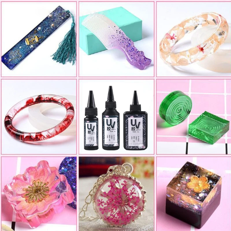 

25/60/100g Curing Epoxy UV Resin Hard Glue Transparent LED Cure for DIY Jewelry