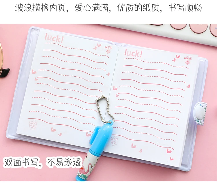 Мини Единорог блокнот с Фламинго с ручкой набор Kawaii животных медведи карманные блокноты для детей новые подарки студенческие канцелярские принадлежности