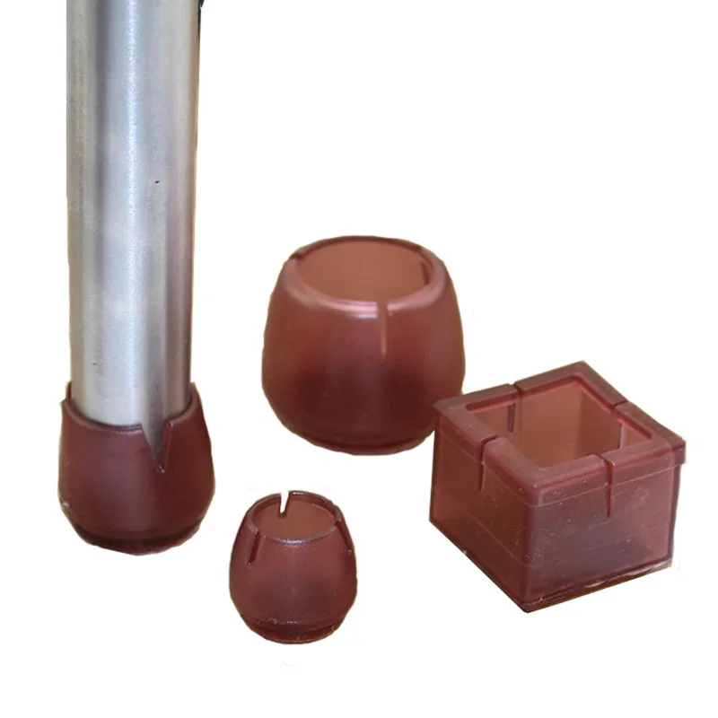 

Silicone Leg Caps Feet Pads w/Felt Furniture Cover Square Rectangle Round Chair Caps Mute Thick Non-Slip Table Foot Pads