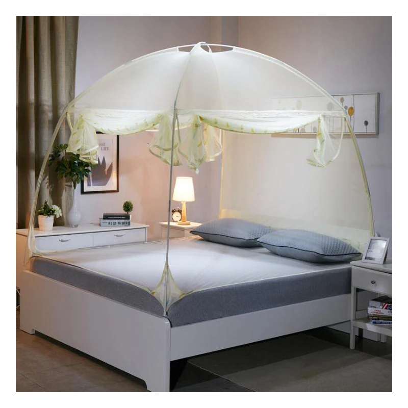 Летняя Складная трехдверная сетка кровать насекомого монгольская юрта