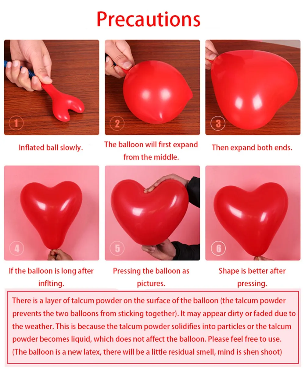 20 шт. красные белые розовые латексные воздушные шары в форме сердца для подарка