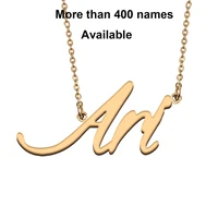 cursive initial letters name necklace for ari birthday party christmas new year graduation wedding valentine day gift
