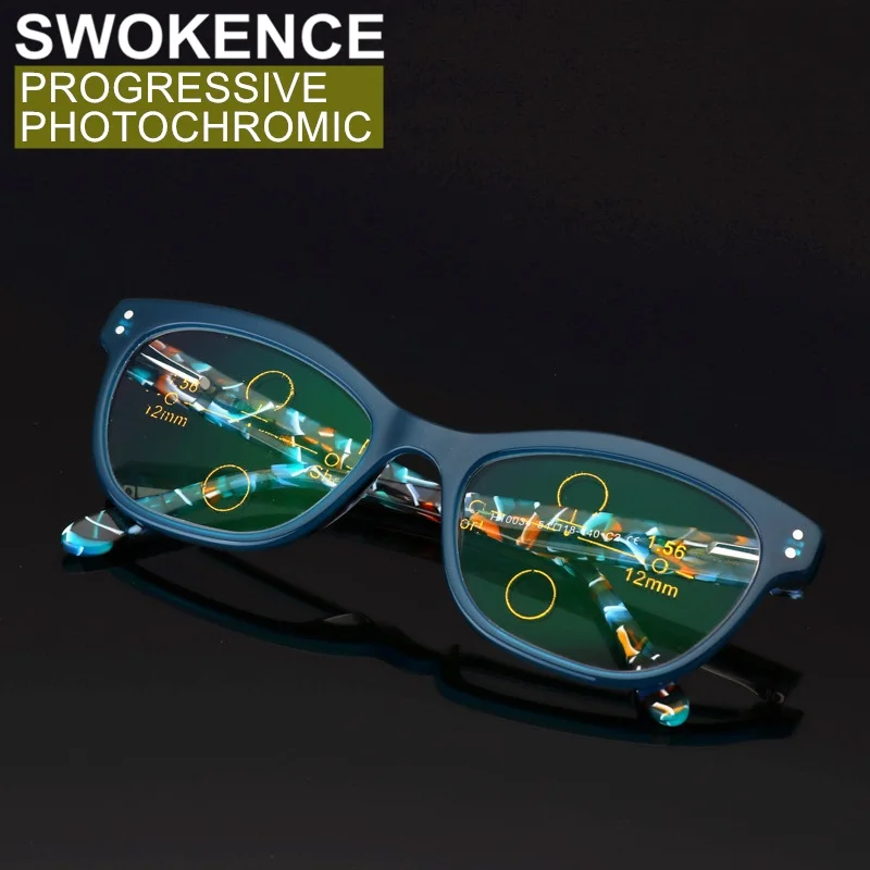 

Очки для чтения фотохромные прогрессивные пресбиопические, унисекс, R016