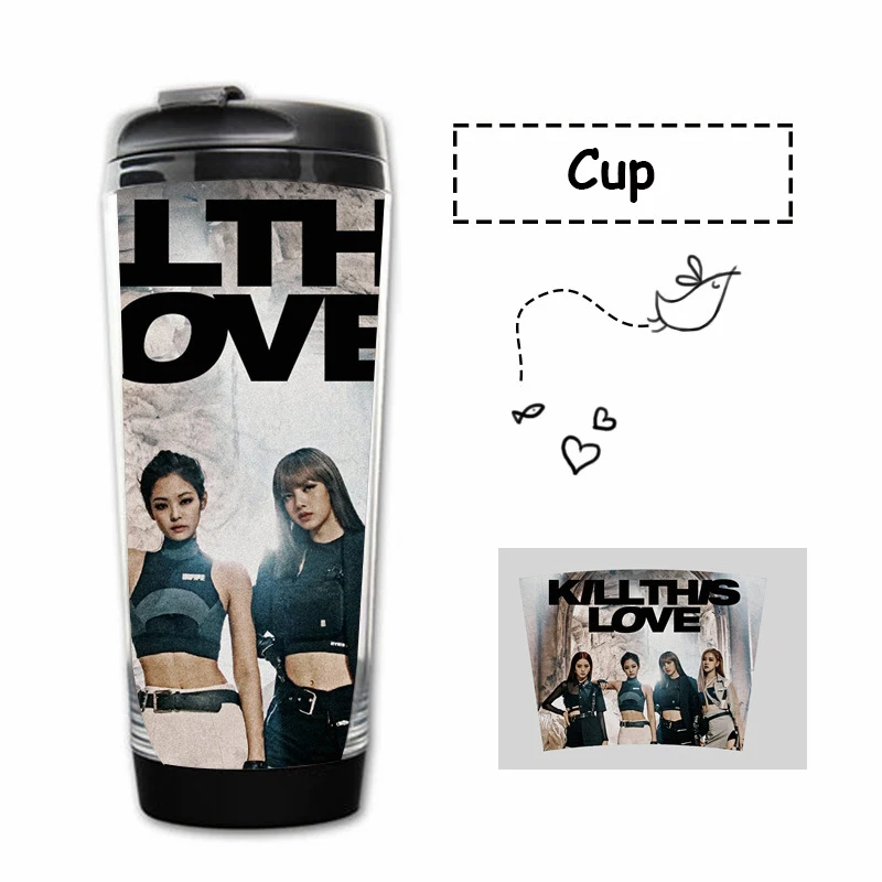 Kpop BLACKPINK постер водяная чашка BLACKPINK Curve чашка с двойными стенками пластиковая чашка BLACKPINK Fans подарки, Прямая поставка
