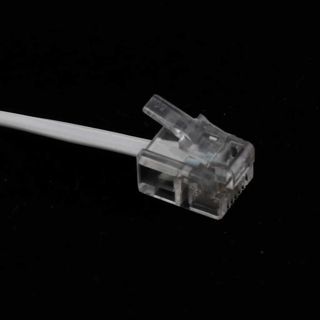

RJ11 RJ-11 ADSL 6P2C Wire Internet Cable Desktop Phone Lead 3meters