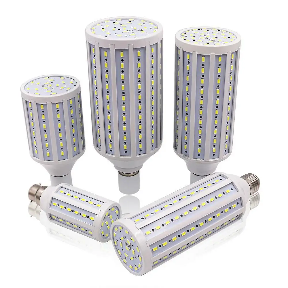E27 B22 E40 E14 светодиодный лампы SMD 5730 2835 5 Вт-150 Вт Светодиодная лампа “Кукуруза” лампы AC85-265V энергосберегающая лампа для украшения дома светильник