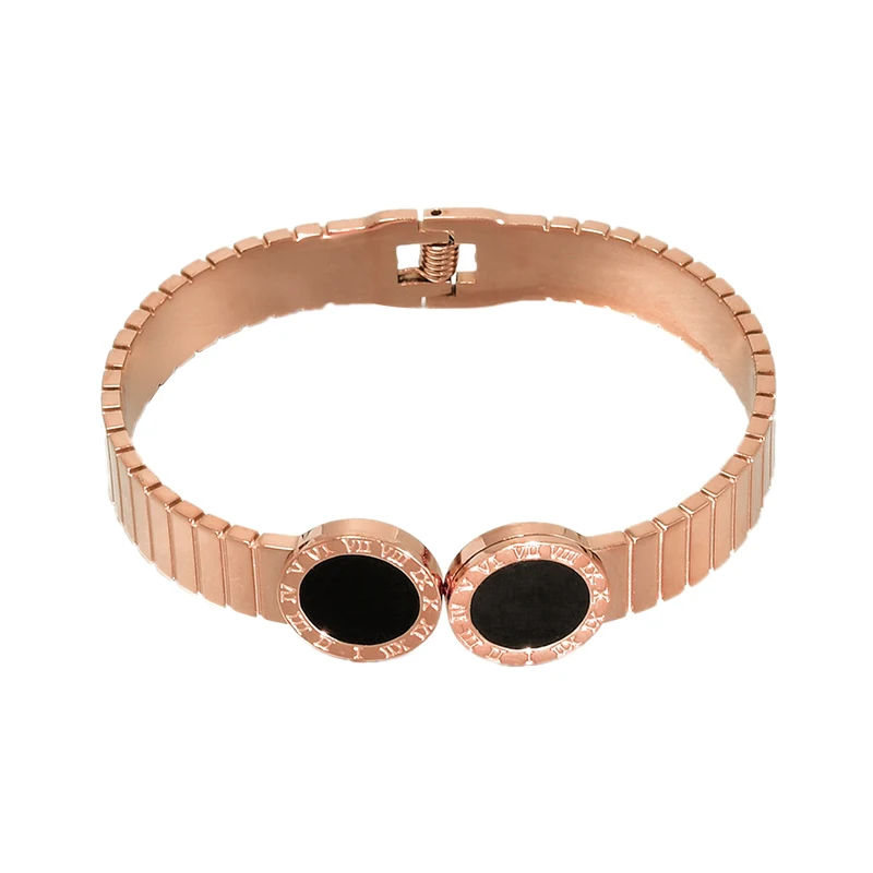 Женский браслет черный корпус римские цифры титановая сталь африканская