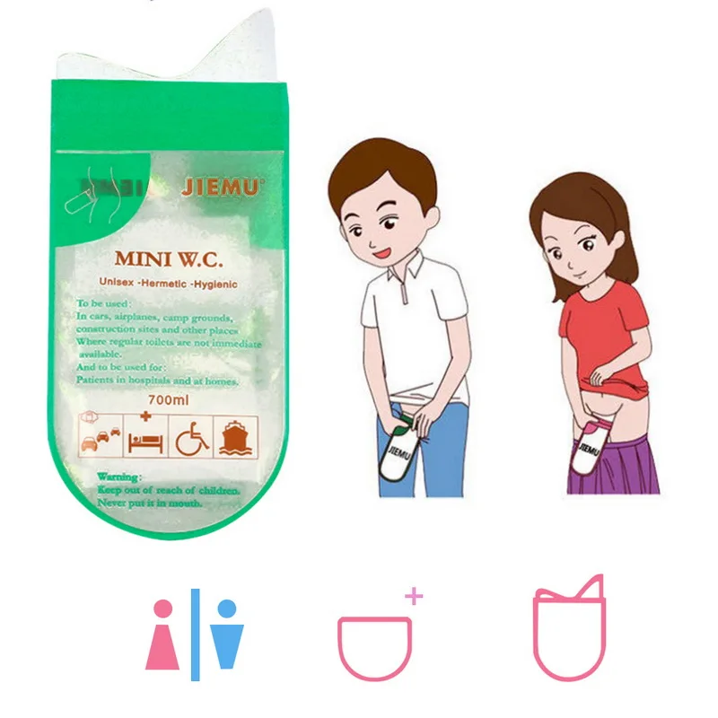 4 шт. наружные унисекс аварийные мочи сумки 700мл легко взять путешествия мини