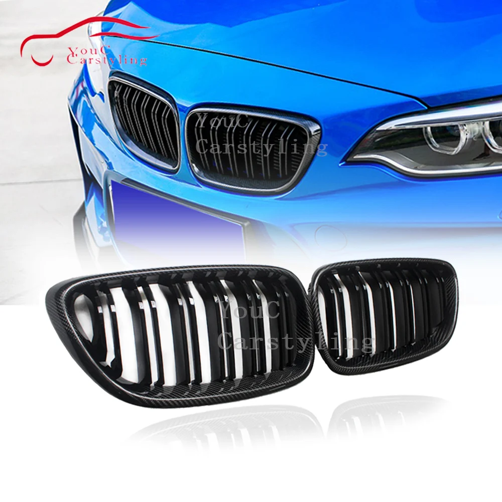 Решетка радиатора переднего бампера из углеродного волокна для BMW 2 series F22 F23 F87 M2