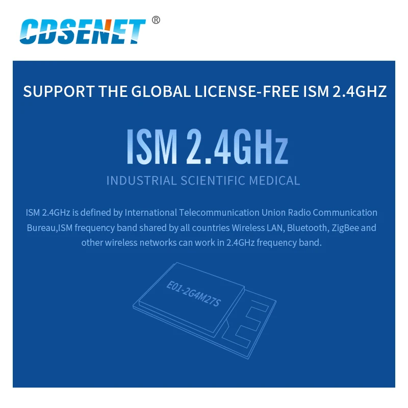 NRF24L01P 2 4 GHz RF модуль SPI 27dBm дальний передатчик CDSENET E01-2G4M27S PCB антенна беспроводной